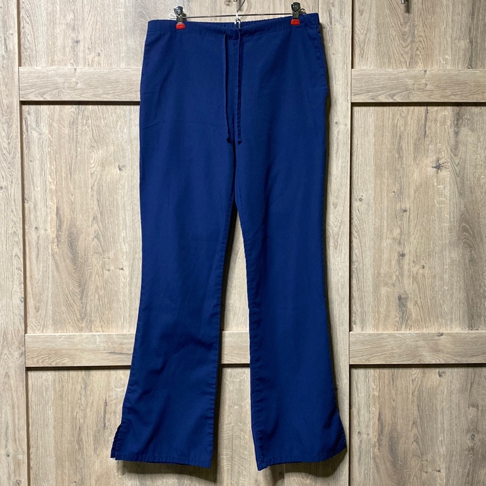 Scrub Pants Women Cherokee Work Originals Drawstring Waist,Flare Leg 4101 NAVY